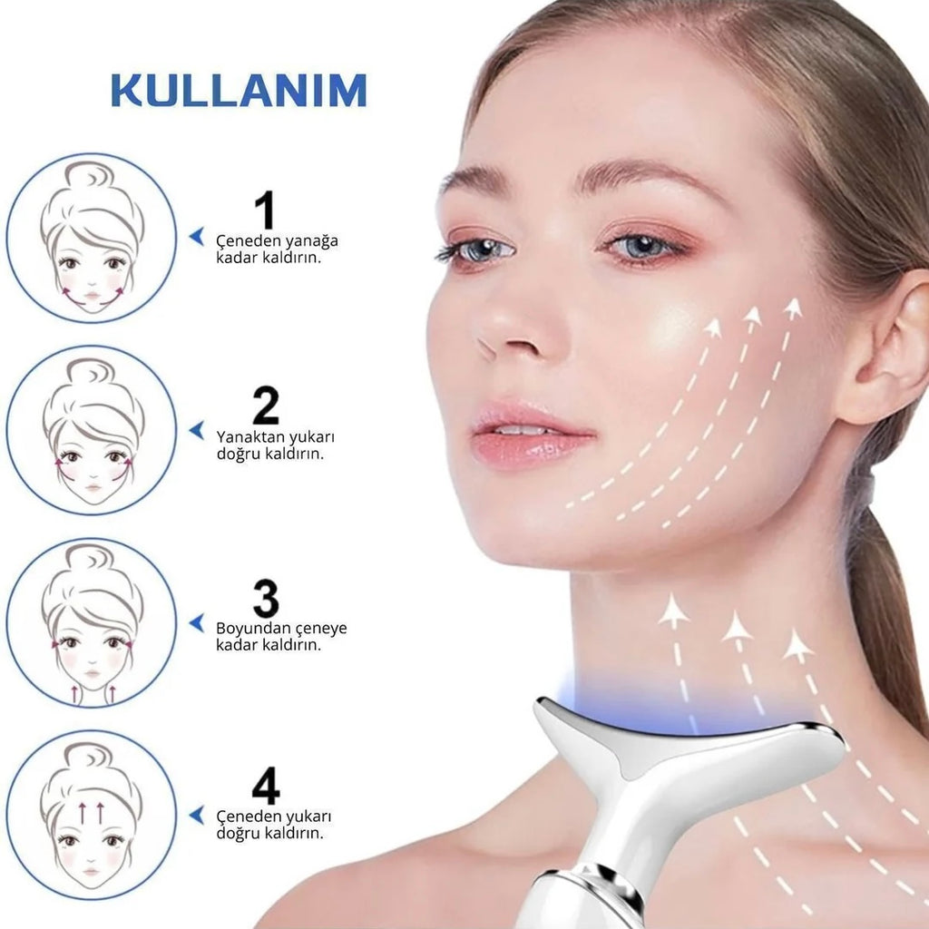 Boyun Ve Yüz Güzellik Cihazı Gıdık Ve Sarkma Giderici Cihaz Cilt Masaj Aleti