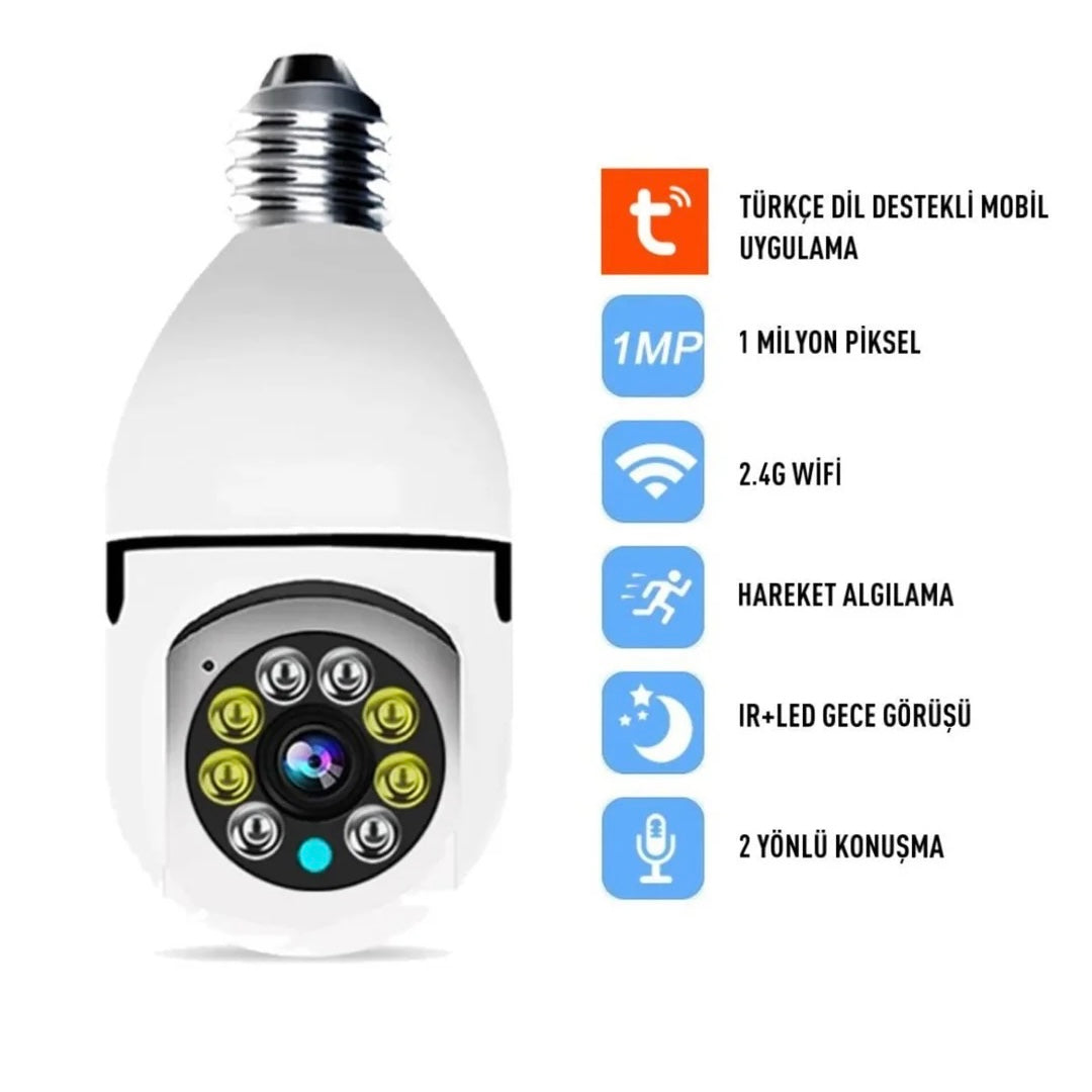 Kablosuz WiFi Bebek & Güvenlik Kamerası – 3 Antenli, 1080P Full HD, Gece Görüşlü, Hareketli, Çift Yönlü Ses