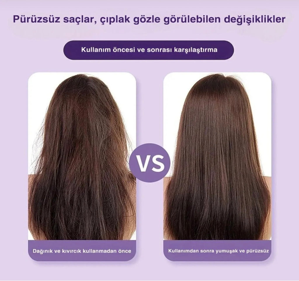 Mini Kablosuz Seramik Saç Düzleştirici Tarak – 3 Isı Ayarlı