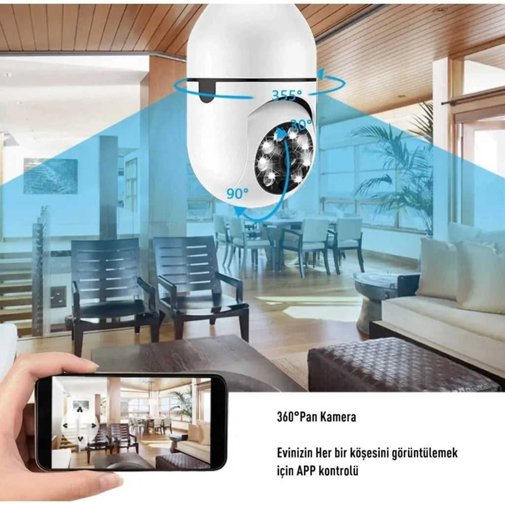 Kablosuz WiFi Bebek & Güvenlik Kamerası – 3 Antenli, 1080P Full HD, Gece Görüşlü, Hareketli, Çift Yönlü Ses