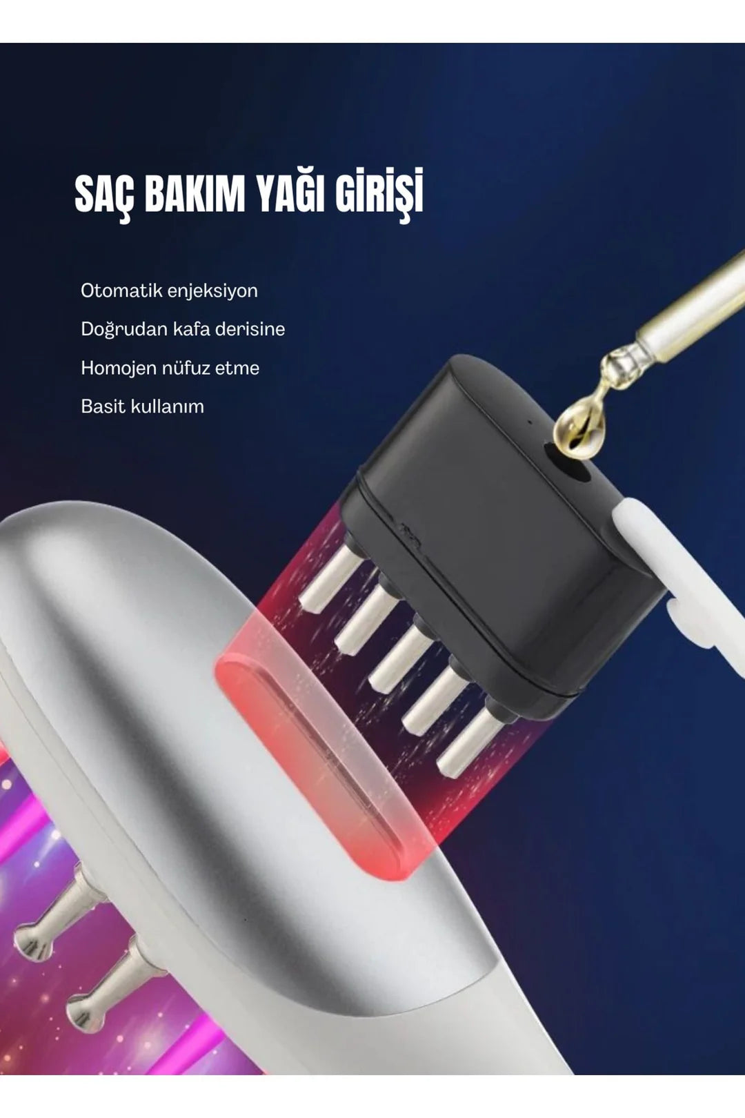 Şarjlı İyonik Saç Tarağı – Saç Dökülmesine Karşı Bakım