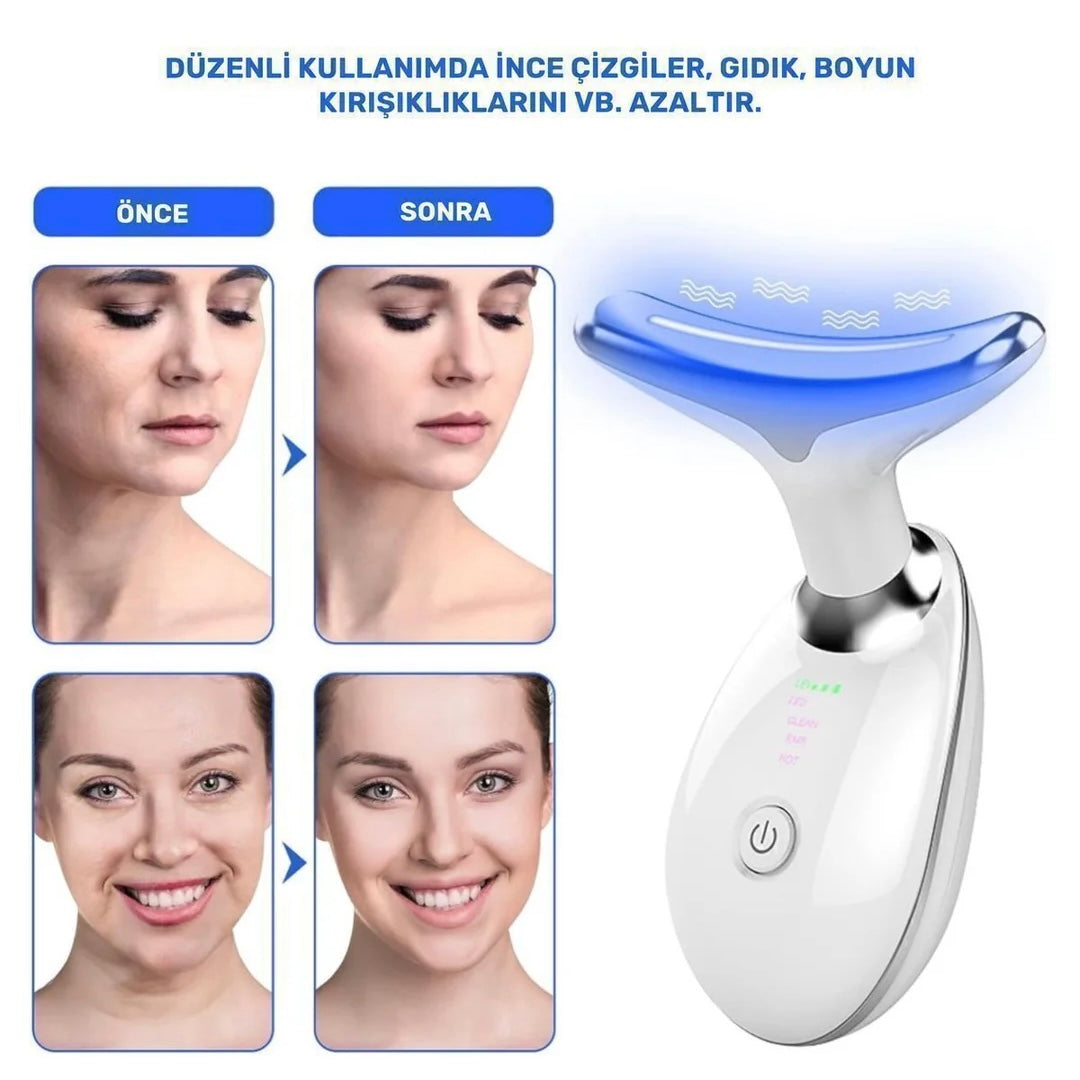 Boyun Ve Yüz Güzellik Cihazı Gıdık Ve Sarkma Giderici Cihaz Cilt Masaj Aleti