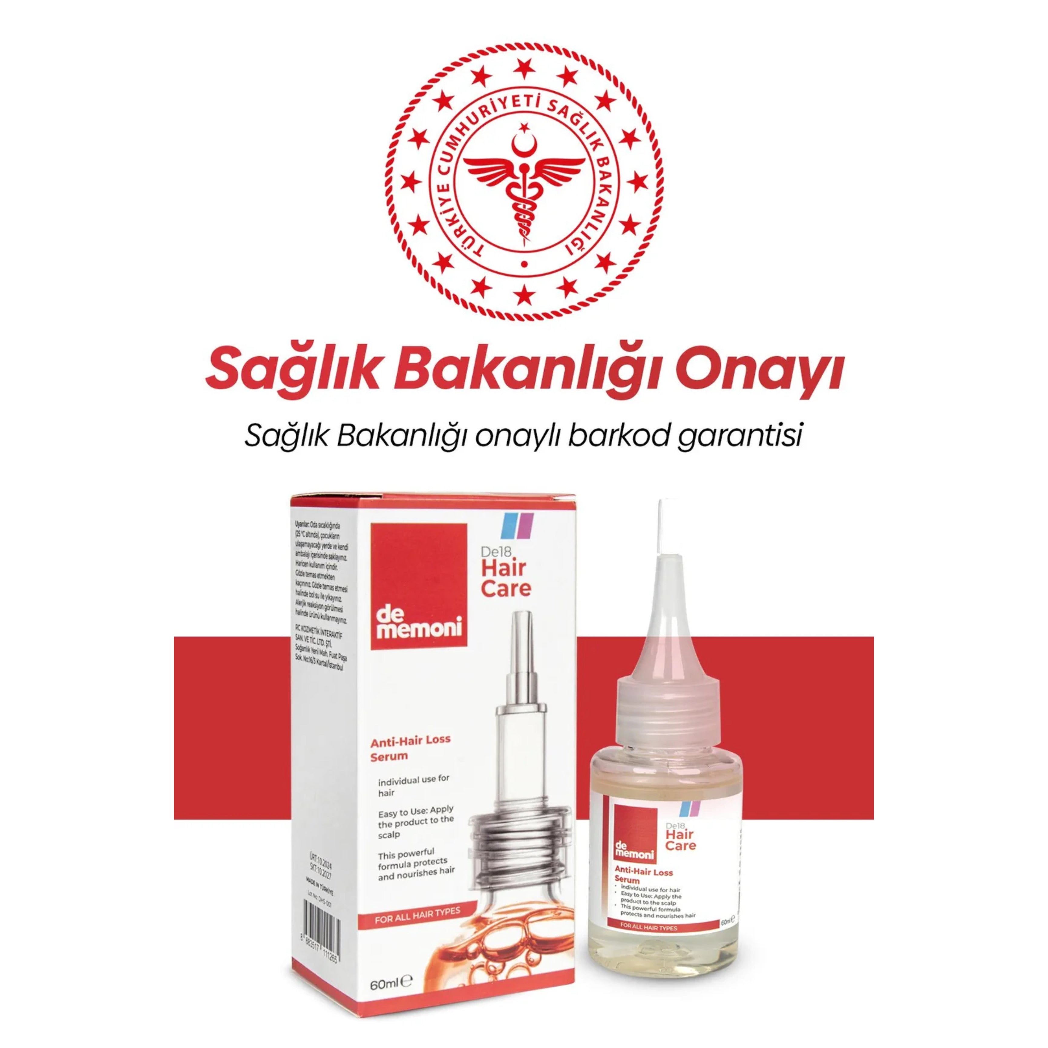 De18 Hair Care Saç Dökülmesi Karşıtı Ve Saç Uzatıcı Serum - 60 ml