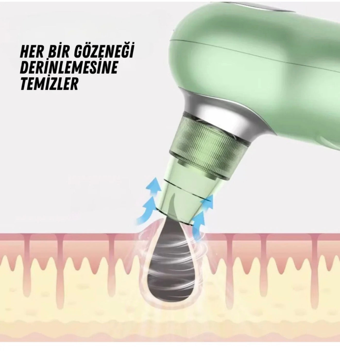 5 Başlıklı Şarjlı Siyah Nokta Temizleyici Vakum Cihazı | Gözenek Arındırıcı Cilt Bakım Aleti