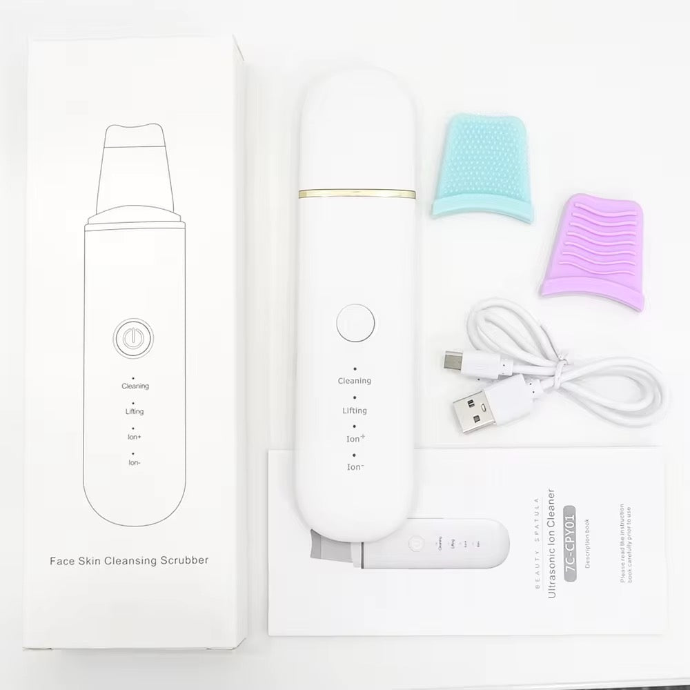 Şarjlı Ultrasonik Cilt Spatulası – Siyah Nokta & Akne Temizleyici